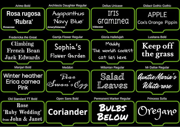 Shows which font types are available